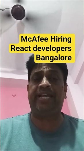 React Developer Job 2026 | McAfee Bangalore | AI + Node.js