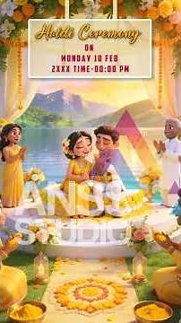 AI Wedding Invitation Template for EDIUS | Full Wedding Events Animation Anss Studio 9540642600