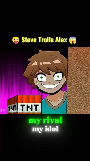😱 STEVE Trolls Alex! 😂 #minecraft #shortsfeed #mychannel #puzzles #shorts