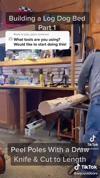 Reply to @pujo_jojo a repost to show basic tools used to build log furniture.