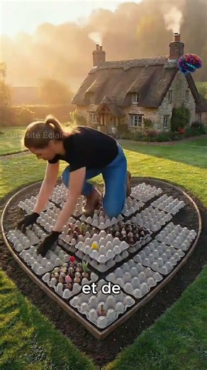 L'astuce pour planter des fleurs parfaitement alignées avec une boîte à œufs