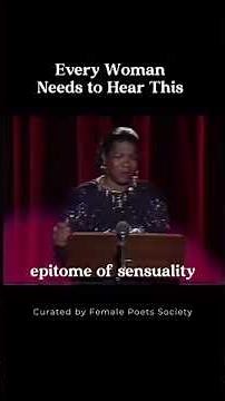 Phenomenal Woman’ written and performed by Maya Angelou