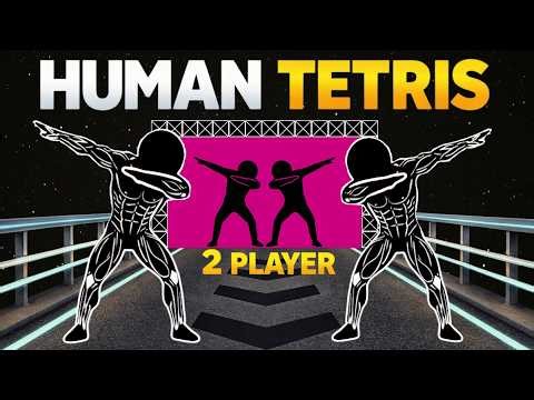Human Tetris х 2 Player Co-op 🔥 Viral Interactive Warm Up Game | Full HD