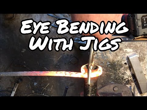 Beginner Blacksmithing bending eyes and hooks with jigs
