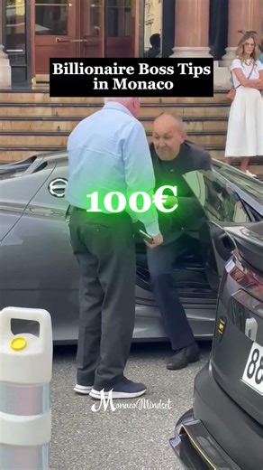 BILLIONAIRE BOSS Tips in Monaco 🤩💵#monaco #mindset #billionaire #luxury #shortvideo
