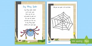 Incy Wincy Spider Worksheet