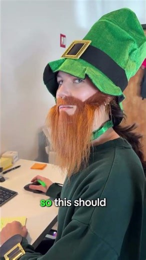 Cece cannot remove the leprechaun costume until the St