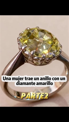 Parte dos del anillo con diamante amarillo#antique#collector#collection#appraisal