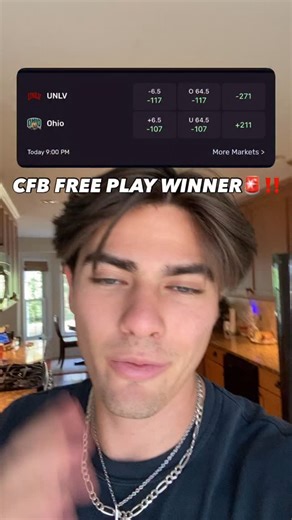 Morrisbrossports on Instagram: "CFB FREE PLAY WINNER🚨‼️ Get 60% off VIP and smack this banger of a play with us🚀 if it doesn’t hit you get your 2nd month of vip free🤯 100 likes and we drop this play absolutely free‼️"
