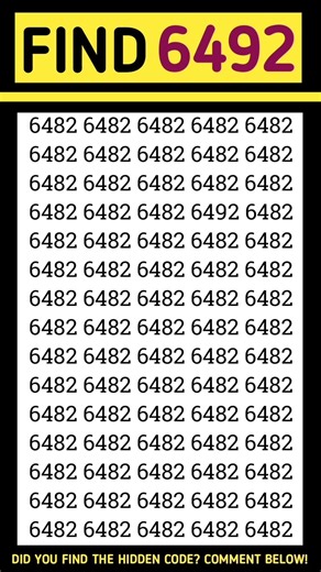 🔥 Find the Different 4-Digit Code 🔢🧠#DigitsPuzzle #SpotTheOdd #BrainGame #ViralNumbers