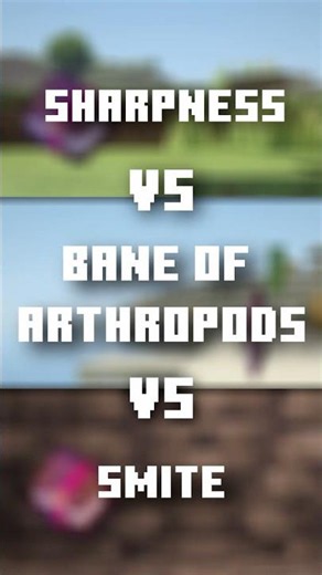 sharpness vs smite vs bane of arthopods? #minecraft #shorts