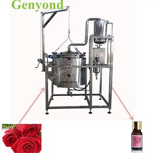 [Hot Item] Factory Genyond Small Rose Essential Oil Extraction Equipment Steam Distiller Distillation Machine