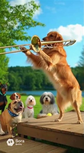 What instrument do dogs like to play?