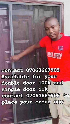 Good day my greetings here contact 07063667902 how are you doing today please may I know if you are buying the double door net or single door mosquito pleated net all are available now with windows and balcony please contact 07063667902 Price list noted Price for non transparent 1.Double door net is 80k 2.Single door is 60k 3.Room window net is 25k 4. kitchen window 20k 5.Toilet and bathroom door net 38k Price of transparent 1.Double door ..50k 2.Single door..40k 3.Room window..19k 4.Kitchen win
