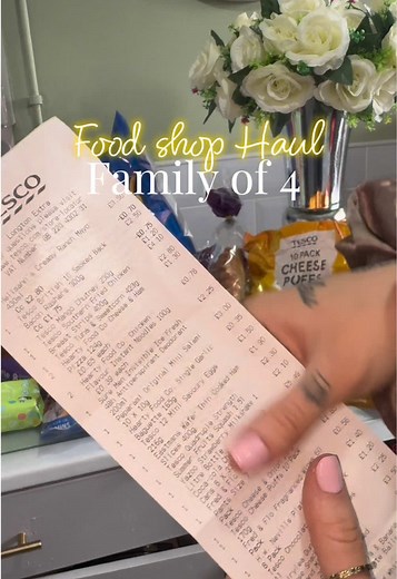 Tesco Food Shop Haul for a Family of Four