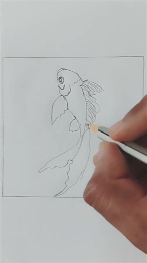 Easy Koi Fish Drawing Step by Step #shorts #youtubeshorts #viral