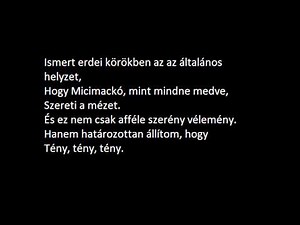 Micimackó dalszöveggel