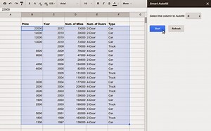 Google Sheet's new Smart Autofill Add-on can be used to predict missing spreadsheet values