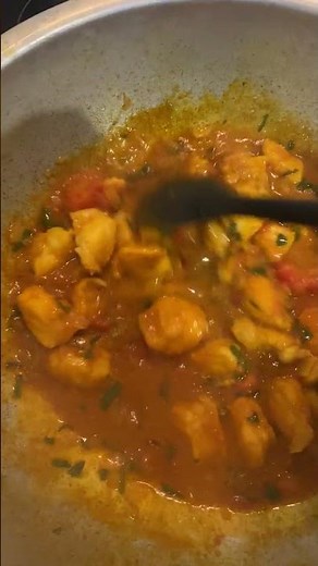 Monkfish #curry #food #cooking #fish #spicy #sizzling