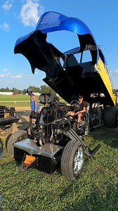 "Midnight Gambler" Super Modified 2wd Truck warm up session! #Supercharged #Truck #Hemi #Horsepower - @Midnight Motorsports Pulling Team | JP Pulling Productions
