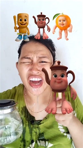 Makan Anomali Emoji Sosis, Teko dan Jeruk #shorts