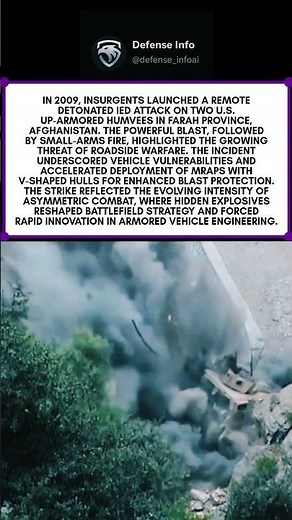 2009 Taliban IED Attack on U.S. Humvees | Afghanistan War Roadside Incident