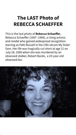 The LAST Photo of REBECCA SCHAEFFER #death #rebecca #stalker #hollywood #mysistersam #actress #rip