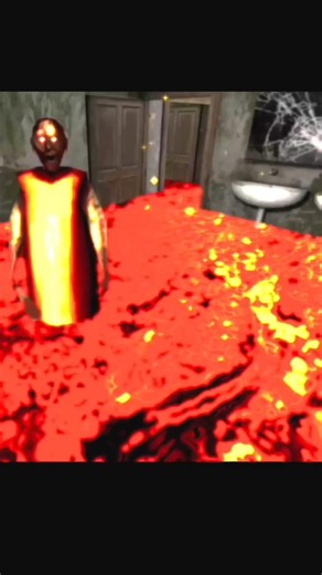 🤫LAVA RISING IN GRANNY'S HOUSE 🏠#shorts #granny #lavamod #granny #funny #horror #devloper #explore