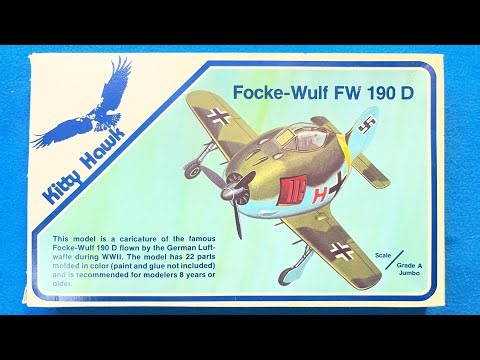 Best FW-190 Kit Ever?!?! Kitty Hawk 1977 Vintage Model Airplane Kit Review Unboxing