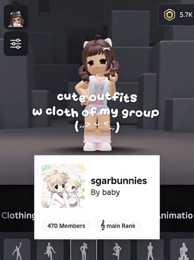 cute outfits with clothing from my group sgarbunnies ૮ ˶ᵔ ᵕ ᵔ˶ ა #robloxoutfitideas #cutecore🎀🦴🍮🐾 #robloxgroup #robloxfypp