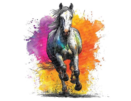 Horse PNG Clipart, 12x Running Horse Clip Art Set, Printable Watercolor Clip Art, Transparent PNG, Digital Download, Color Splash Animal Art - Etsy