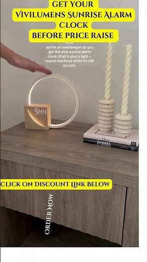 Vivilumens Sunrise Alarm Clock for Heavy Sleepers – Wake-Up Light, Dimmable Touch Lamp & USB Charger