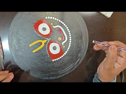 Lord Jagannath Dot Mandala Painting on MDF Board ‪@CreAtivESaKsHi11‬