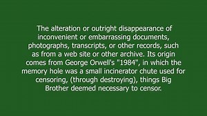 Memory Hole meaning and pronunciation