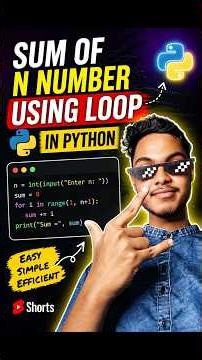 Python দিয়ে 1 থেকে N পর্যন্ত যোগ 🔥 10 সেকেন্ডে শিখে নাও! #viral #shorts