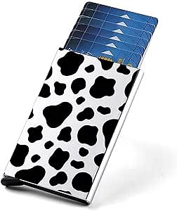 Credit Card Holder Pop up Wallet RFID Blocking Metlal Bank Card Case for Men or Women,Cow