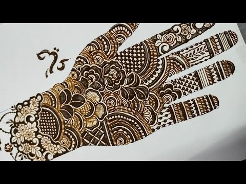 Beautiful mehendi designs tutorial by haya ✨