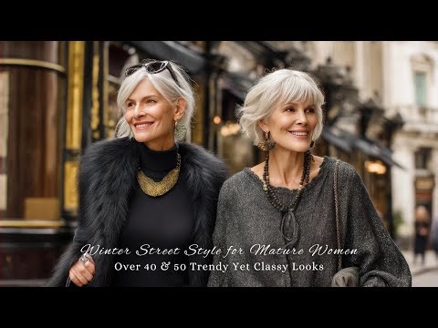 Winter Street Style for Mature Women | Over 40 & 50 Trendy Yet Classy Looks