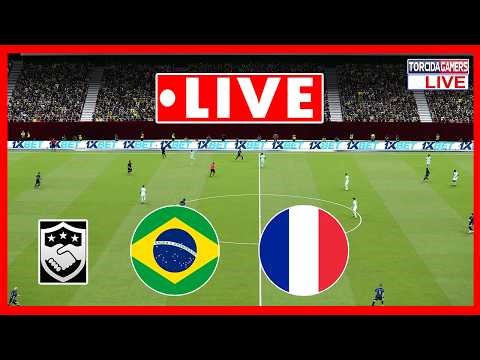 🔴 Brazil vs France LIVE | International Friendly 2026 | Match Simulation