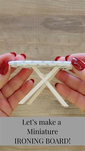 ​DIY Laundry Room: Making the Ironing Board! 👔 #dollhousemaking #ironingboard #diycrafts