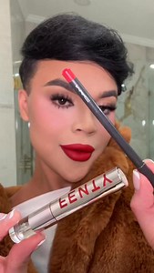 The perfect RED lip 💋💄 @maccosmetics : Ruby Woo Lip liner @Fentybeauty: THE MVP velvet liquid lipstick #fentybeauty #maccosmetics #lipstick #makeup #reelsviral | LaviedunPrince