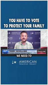 In order to protect our families, we MUST show up to the polls and vote for people who will champion our pro-family values. | American Principles Project