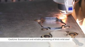 Fact Friday: The CoolLine function sprays water coaxially onto the processing point through a special nozzle. Heat is drawn away from the sheet through the vaporization energy of the water. Cooling is thereby achieved and the temperature remains almost constant during the cutting process. | TRUMPF Inc.