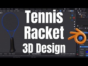 Mastering Blender: Crafting a Tennis Racket from Scratch Tutorial🎾