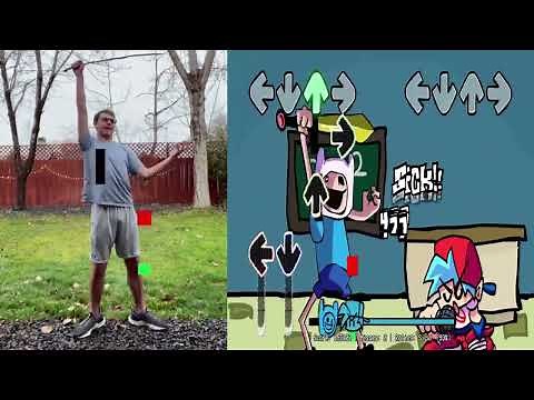 FNF Corrupted Finn VS Boyfriend In Real Life (FNF IRL)