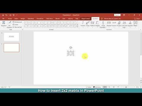 How to insert 2x2 matrix in PowerPoint