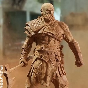 966K views · 10K reactions | Incredible Kratos Wooden Model Making Partner: Nghe Nhan Au Lạc Woodart Vietnam | Bored Panda Art | Facebook