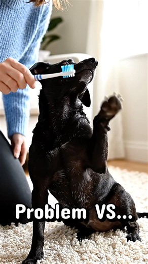 The solution to brushing your dog’s teeth with ease #petcare #dog #dogs #dogshorts #dogtraining
