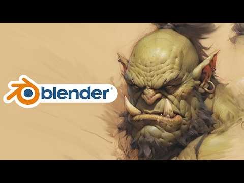 Sculpting ORC face from scratch in Blender 5.0