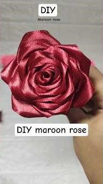 Elegant Maroon Rose Making 🌹 | Easy DIY Flower Tutorial | Handmade Rose
